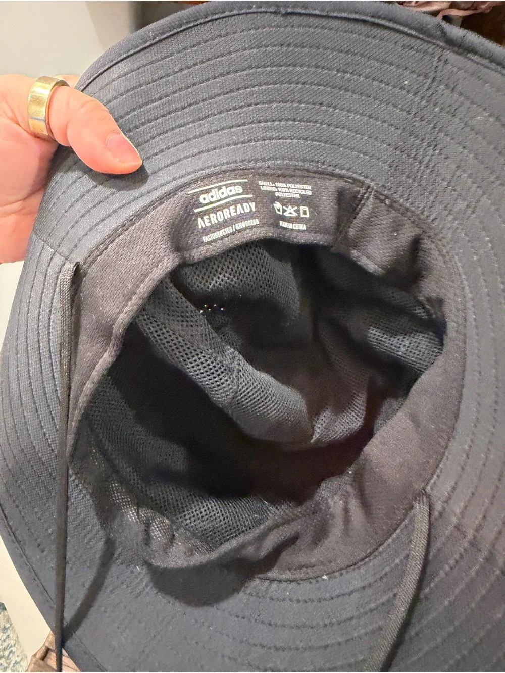 adidas Black AEROREADY Mesh-Lined Bucket Hat